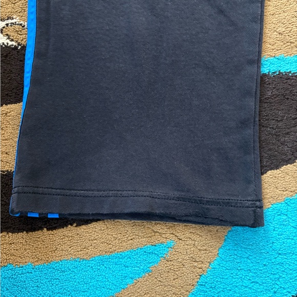 Adidas Black Joggers with 3 Stripe Blue Details - Picture 5 of 10